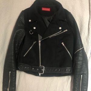 Leather suede jacket